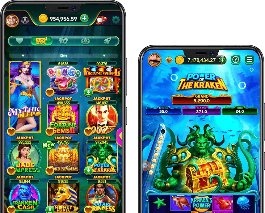 Hình ảnh các trò chơi slot game và bắn cá đổi thưởng hấp dẫn